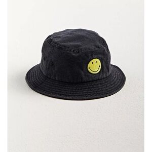 Urban Outfitters Smiley Black Bucket Hat